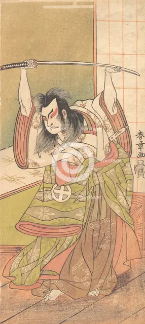 The Third Otani Hiroji as a Daimyo Standing on the Engawa, ca. 1771. Creator: Shunsho.