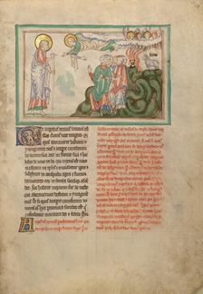 The Third Angel and the Ban to Adore the Beast; Dyson Perrins Apocalypse, about 1255-1260. Creator: Unknown