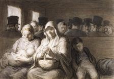 The Third Class Carriage, 1864. Creator: Honore Daumier