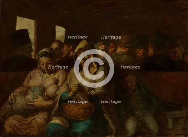 The Third-Class Carriage, ca. 1862-64. Creator: Honore Daumier.