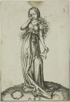 The Third Foolish Virgin, n.d. Creator: Martin Schongauer