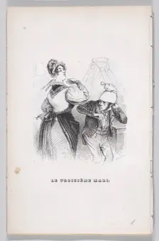 The Third Husband from The Complete Works of Béranger, 1836. Creator: Jean Ignace Isidore Gerard