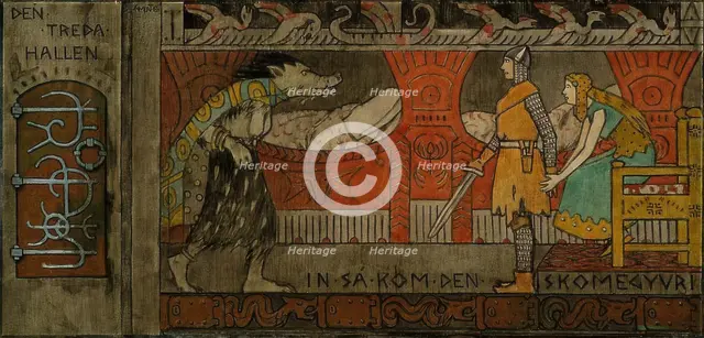 The third Hall, Between 1902 and 1904. Creator: Gerhard Munthe.