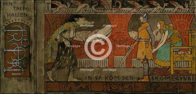 The third Hall, Between 1902 and 1904. Creator: Gerhard Munthe.