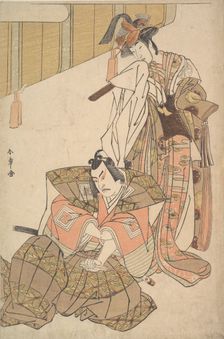 The Third Ichikawa Yaozo and Mimasu Tokujiro, probably 1785. Creator: Shunsho