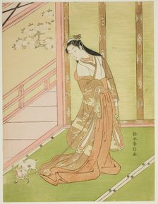 The Third Princess and Her Pet Cat, c. 1767/68. Creator: Suzuki Harunobu