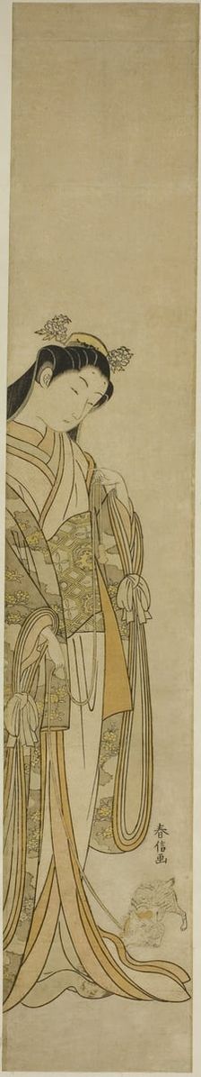 The Third Princess and Her Pet Kitten, c. 1767. Creator: Suzuki Harunobu