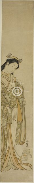 The Third Princess and Her Pet Kitten, c. 1767. Creator: Suzuki Harunobu.