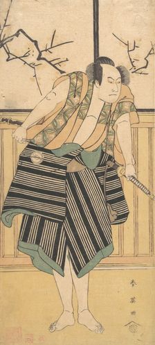 The Third Sawamura Sojuro as a Man Standing in a Room, ca. 1793. Creator: Katsukawa Shun'ei
