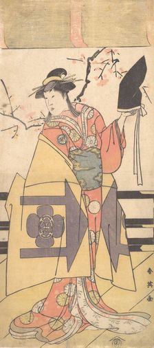 The Third Segawa Kikunojo as (?) Wife of Kudo Suketsune in a Soga Play, ca. 1792? Creator: Katsukawa Shun'ei
