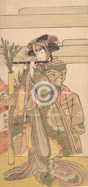 The Third Segawa Kikunojo as a Woman, ca. 1780. Creator: Katsukawa Shunjo.