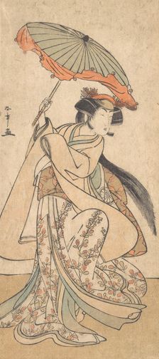 The Third Segawa Kikunojo as a Woman Dancing in a Shosa Act, ca. 1785? Creator: Shunsho