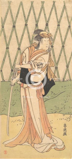 The Third Segawa Kikunojo as a Woman Standing in a Road, ca. 1788. Creator: Katsukawa Shun'ei.