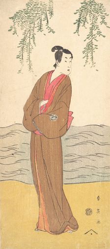 The Third Segawa Kikunojo as Hisamatsu Standing on the Bank, ca. 1795. Creator: Katsukawa Shun'ei