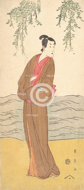 The Third Segawa Kikunojo as Hisamatsu Standing on the Bank, ca. 1795. Creator: Katsukawa Shun'ei.