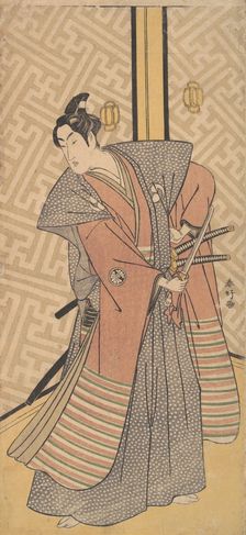 The Third Segawa Kikunojo in the Role of Oboshi Rikiya, 1787. Creator: Katsukawa Shunko