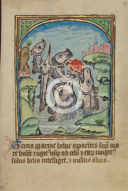 The Third Sign before the Day of Judgment; Illustrated Vita Christi..., about 1480-1490. Creator: Unknown.