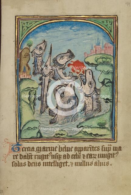 The Third Sign before the Day of Judgment; Illustrated Vita Christi..., about 1480-1490. Creator: Unknown.