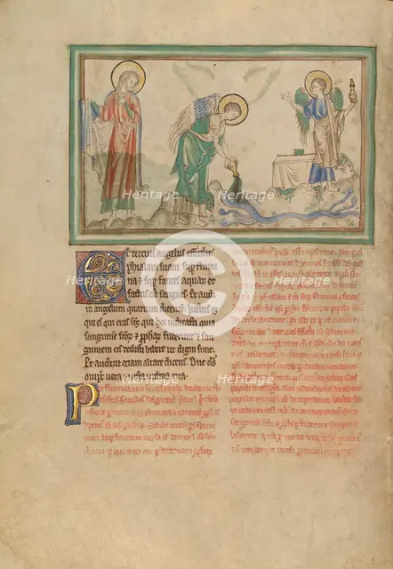 The Third Vessel: The Rivers Turn to Blood; Dyson Perrins Apocalypse, about 1255-1260. Creator: Unknown.