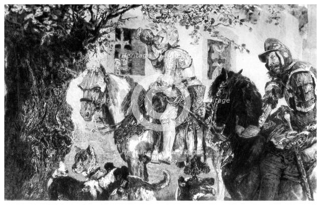 'The Thirsty Cavalier', c1880-1882.Artist: CL Courtry