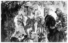 The Thirsty Cavalier c1880-1882.Artist: CL Courtry