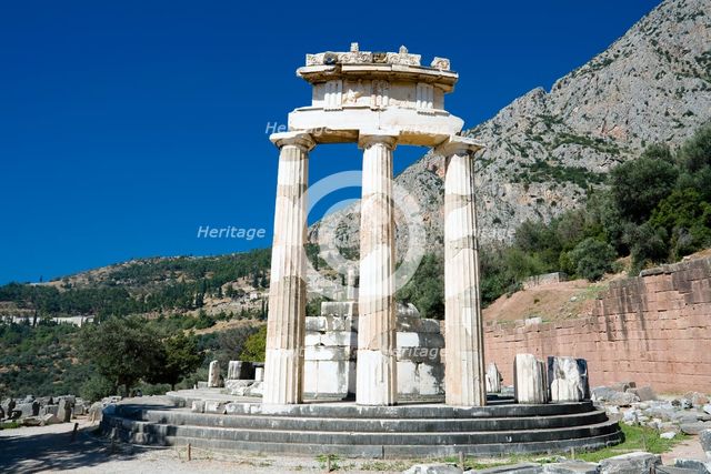 The Tholos Heroon of Phylakos at Delphi, Greece. Creator: Samuel Magal.