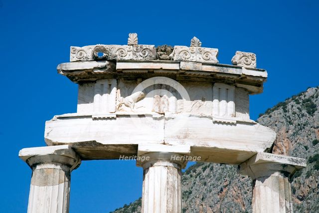 The Tholos Heroon of Phylakos at Delphi, Greece. Creator: Samuel Magal.
