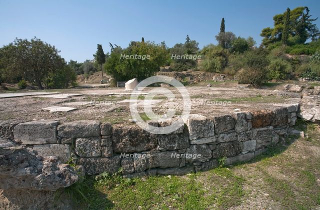 The Tholos (Skias) in the Greek Agora of Athens, Greece. Creator: Samuel Magal.