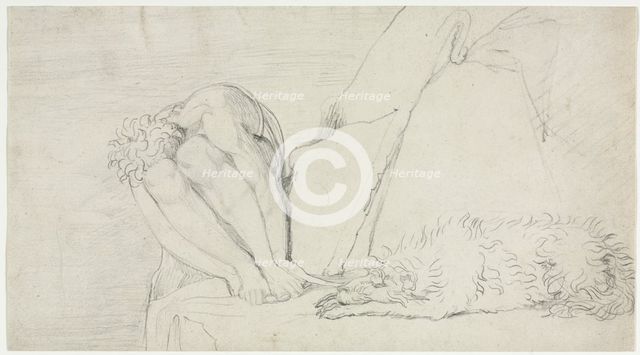 The Thought of Death alone, the Fear Destroys, c. 1795. Creator: William Blake (British, 1757-1827).