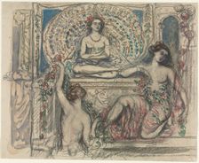 The Throne of the Peacock. Creator: Charles Conder (British, 1868-1909)