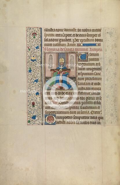 The Throne of Grace Trinity; Arenberg Hours, early 1460s. Creator: Workshop of Willem Vrelant.