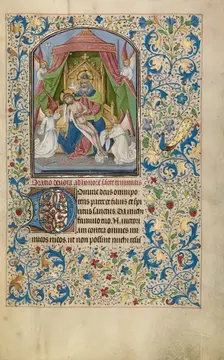 The Throne of Grace Trinity; Arenberg Hours, early 1460s. Creator: Willem Vrelant