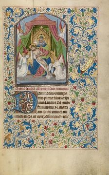 The Throne of Grace Trinity; Arenberg Hours, early 1460s. Creator: Willem Vrelant