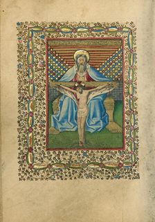 The Throne of Grace Trinity; Book of Hours, about 1460. Creator: Unknown