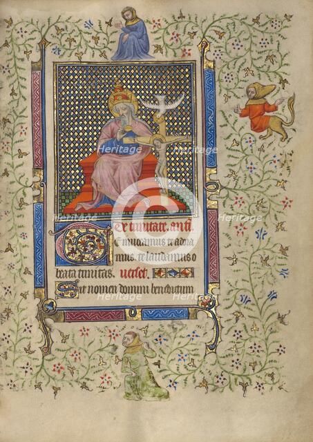 The Throne of Grace Trinity; Book of Hours, about 1410. Creator: Unknown.