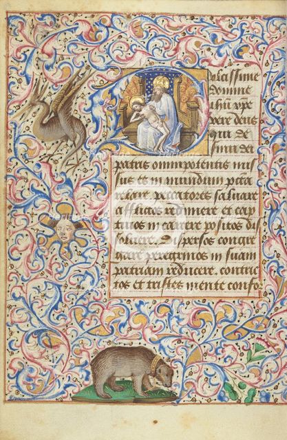 The Throne of Grace Trinity; Hours of Simon de Varie, 1455. Creator: Master of Jean Rolin II.
