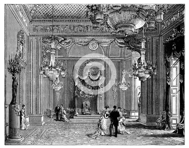 The Throne Room, Buckingham Palace, 1900. Artist: Unknown