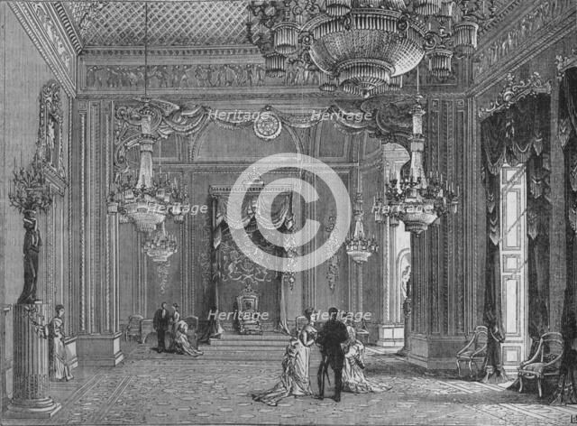 The Throne Room, Buckingham Palace, Westminster, London, c1875 (1878). Artist: Unknown.