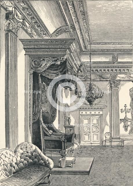 The Throne Room Dublin Castle, 1896. Artist: Unknown