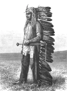 'The Threatened Rising of American Indians; Sitting Bull, Chief of the Sioux Indians 1890. Creator: Unknown