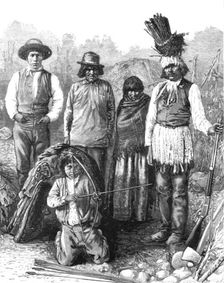 'The Threatened Rising of American Indians; Tom Hunter, Chief of the Saline Indians, and his Family Creator: Unknown