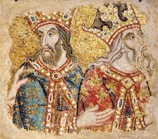 The Three Magi. Mosaic fragments from the Basilica San Marco, Venice , 14th century