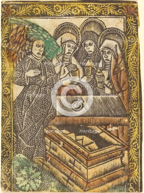 The Three Maries at the Tomb, 1460/1480. Creator: Master of the Borders with the Four Fathers of the Church.