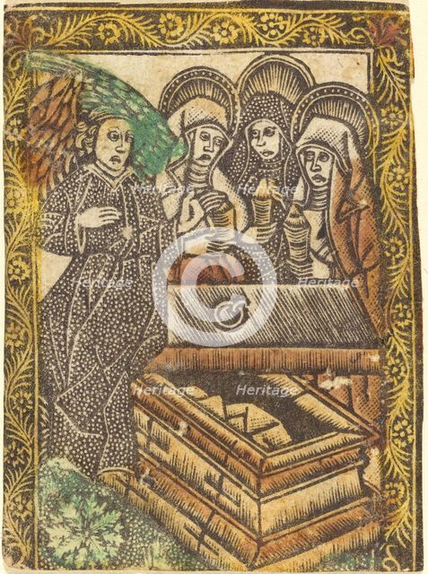The Three Maries at the Tomb, 1460/1480. Creator: Master of the Borders with the Four Fathers of the Church.