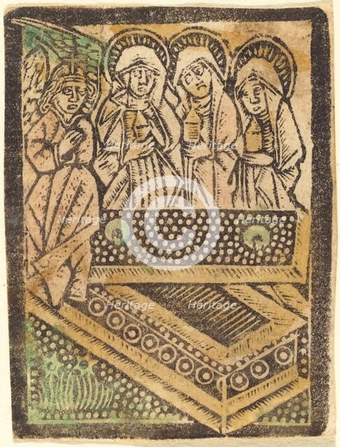 The Three Maries at the Tomb, 1470/1480. Creator: Workshop of the Master of the Aachen Madonna.