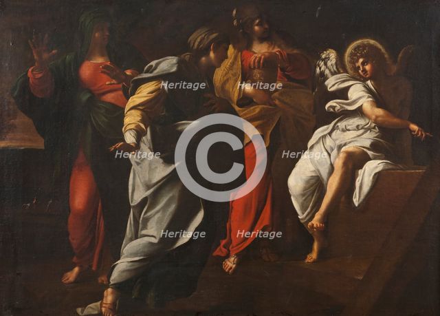 The Three Maries at the Tomb, 16th century. Creator: Anon.