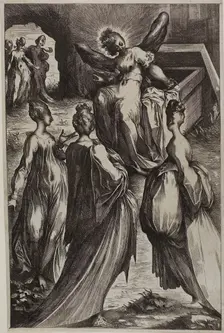 The Three Marys at the Tomb with the Angel, n.d. Creator: Unknown