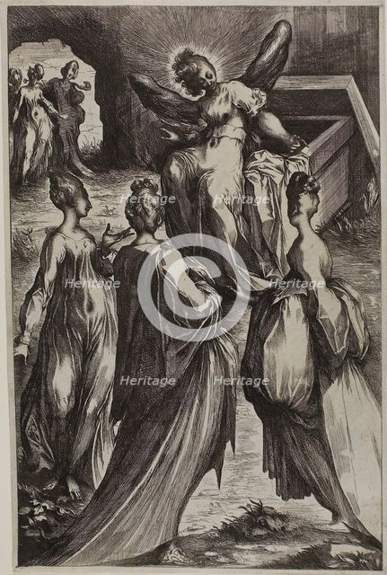 The Three Marys at the Tomb with the Angel, n.d. Creator: Unknown.