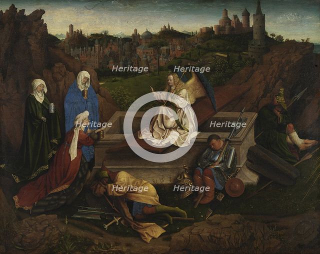 The Three Marys at the Sepulchre, c. 1440. Artist: Eyck, Hubert (Huybrecht), van (ca 1370-1426)