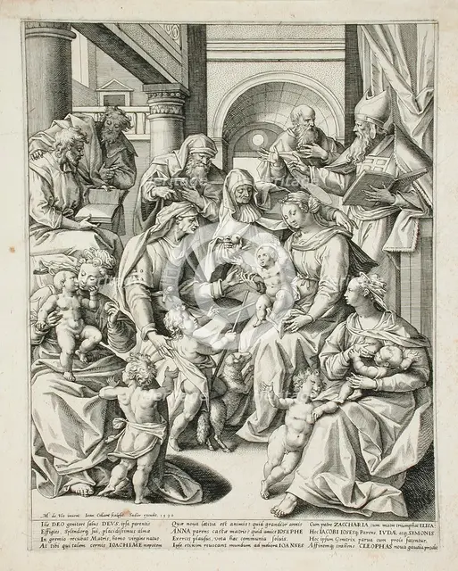 The Three Marys with their Children, 1590. Creator: Hans Collaert the Younger.